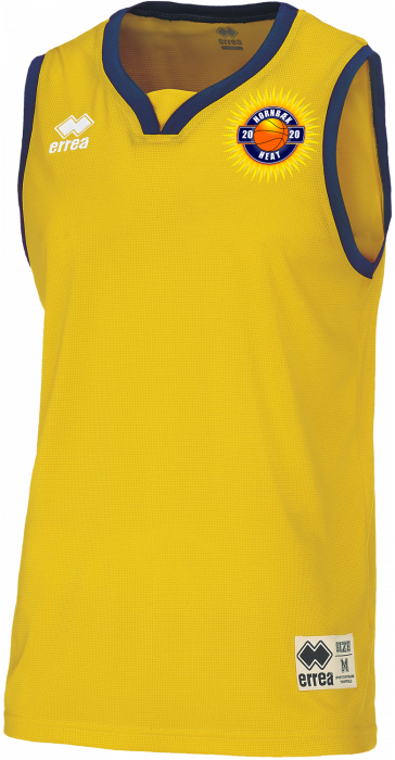 Errea - California Basketball T-Shirt - Giallo & dark blue