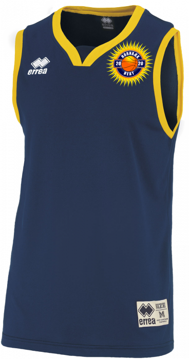 Errea - California Basketball T-Shirt - Navy Blue & geel